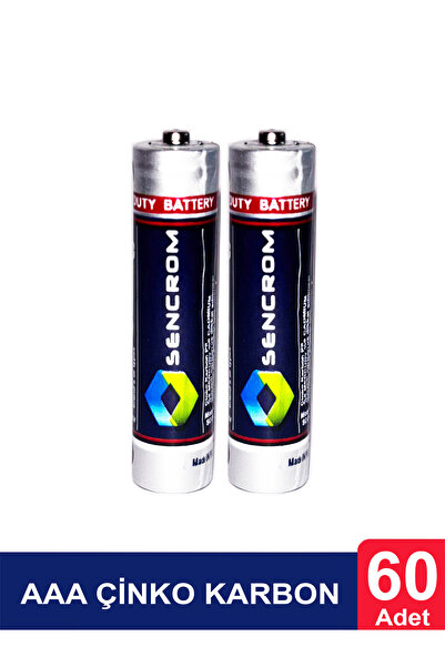 azmarka Sencrom AAA İnce Kalem Pil - 60'lı Paket | Kumanda Pili Çinko Karbon ...