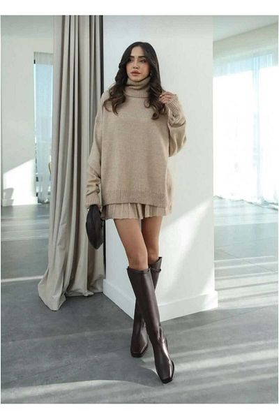 LİBASSİNİ tricotaj de damă cu fustă costum dublu