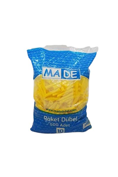 MADE 10 Mm 500lü Paket Sarı Roket Dübel Kod: 059