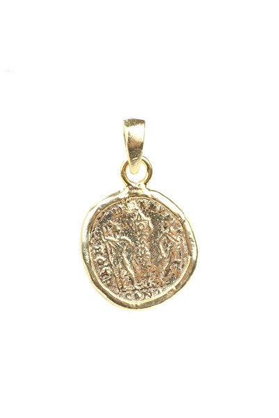 Genel Markalar 925 Ayar Gümüş Antik Roma Figürlü Madalyon Kolye Ucu