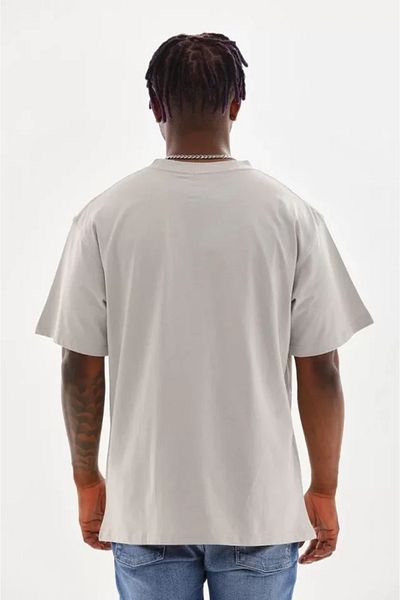 Modayakamoz Γκρι μπλουζάκι Unisex Oversize με στάμπα