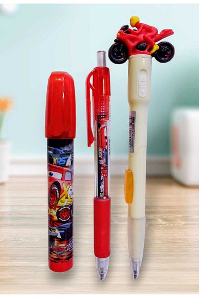 izmir yazici servis Cars Cars Rocket Eraser-Cars Versatil Pen and Motor Luminous Pen Gift Set