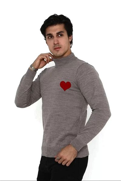 Moka Shopin Mokashopin Unisex Half Throat Printed Woven Knitwear - Mink