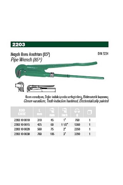 Elta 1.1/2" Torch Pipe Wrench 2203 10 0015