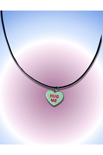 redame قلادة Hug Me Green من سلسلة المدينة المقاومة للصدأ Y2k Pinterest للجنسين