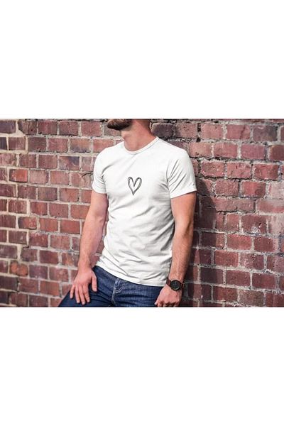 JANES Λευκό μπλουζάκι Unisex Oversize με στάμπα με λαιμόκοψη