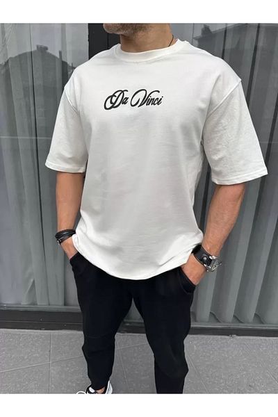 JANES Λευκό μπλουζάκι Unisex Oversize με στάμπα