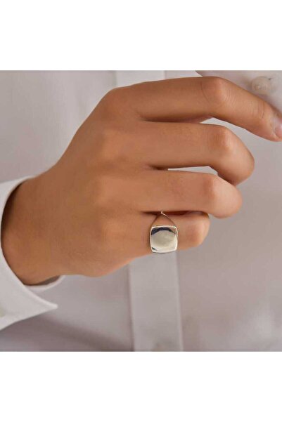 Nusret Takı 925 Ayar Gümüş Düz Şovalye Yüzük