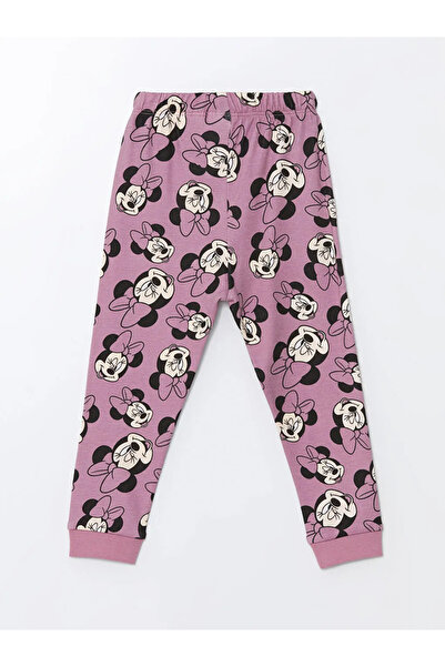 LC Waikiki Bisiklet Yaka Minnie Mouse Baskılı Kız Bebek Pijama Takımı