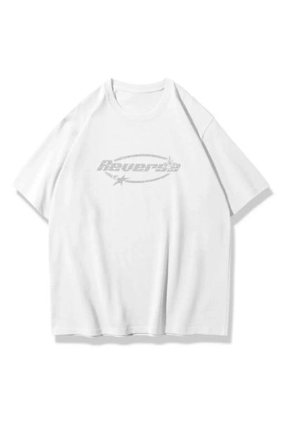 Gofeel Λευκό μπλουζάκι Unisex με στάμπα με πέτρα