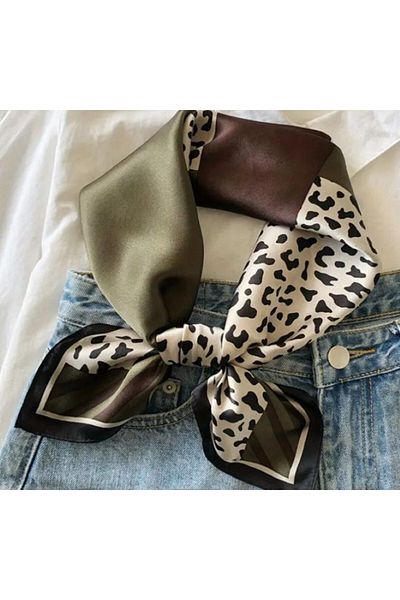 Dgt Luxury Boho Chic Leopard Pattern, Sun, Windproof, Double Side Printed, Shawl, Scarf, Scarf 70X70
