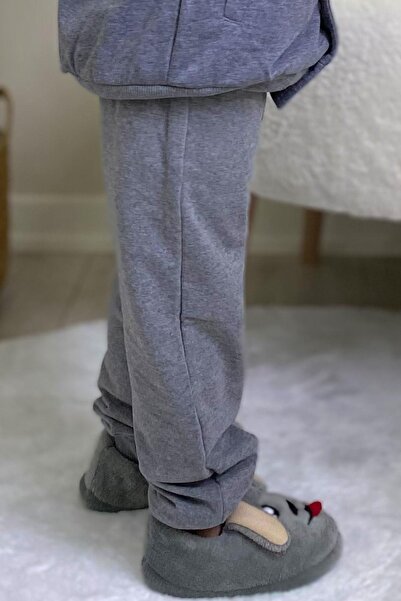 Breeze Erkek Çocuk Eşofman Altı Cepli 3-8 Yaş, Koyu Gri Melanj