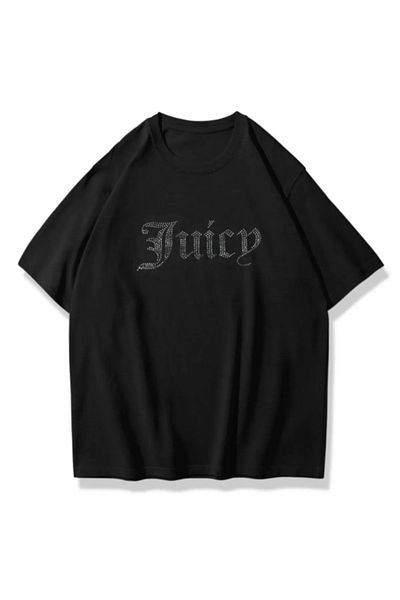 Gofeel Μαύρο μπλουζάκι Unisex με στάμπα Juicy Stone