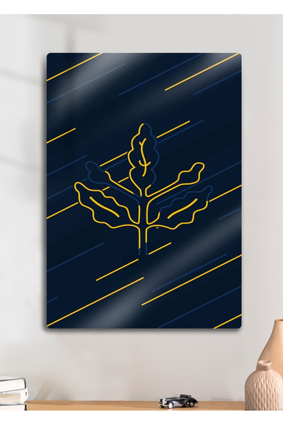 DekorHane Metalni otisak F. vrtni logo, grafikon ventilatora