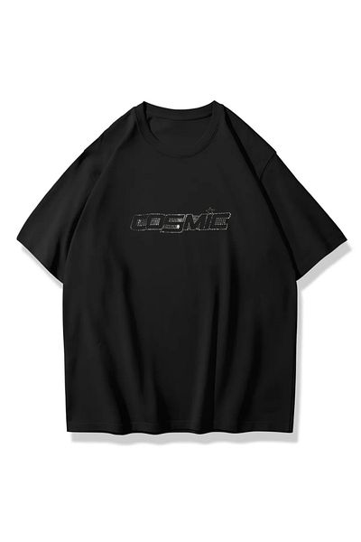 Gofeel Μαύρο μπλουζάκι Unisex Cosmic Stone με στάμπα