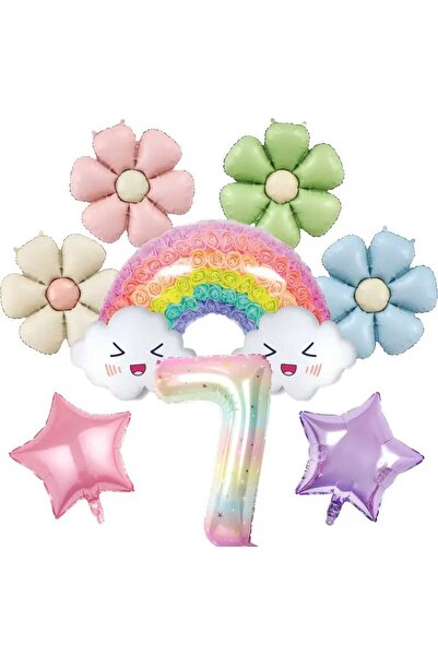 DÜVENCİ TİCARET مجموعة بالونات عمرية تحت عنوان قوس قزح