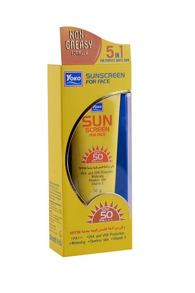YOKO Cream Colored SPF 50 30gr Sunscreen Water Based