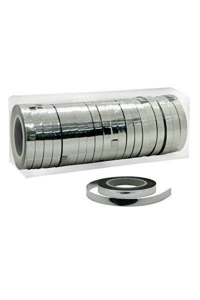 ATAKENT PARTİ Γυαλιστερό μεταλλικό κόκκινο ράφι 25 μέτρων - κορδόνι μπαλονιού και κορδέλα δώρου