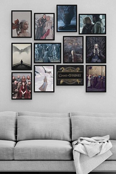 TABLOX Game Of Thrones 12 Parça Ahşap Mdf Tablo Zlltb424