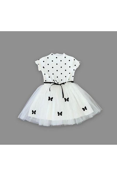Skygo Defnada 5-6-7 Years Old Polka Dot Butterfly φούστα με επένδυση για κορίτσι