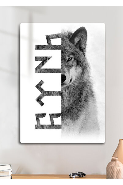 DekorHane Türk Mitolojik Kurt - Metal Baskı Duvar Tablosu