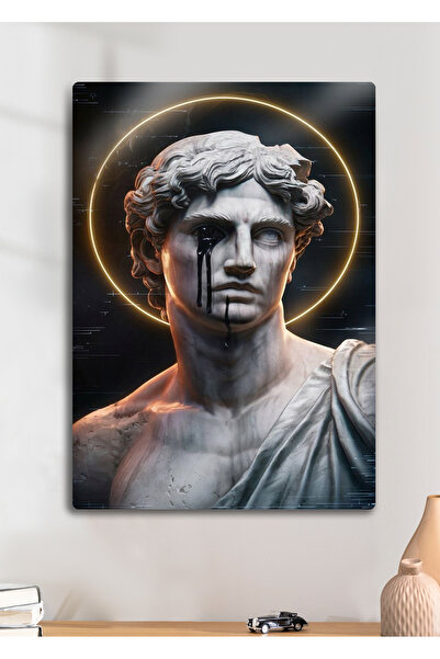 DekorHane Statuia Mitologică Greacă Vectorială Plângând - Pictură Metal