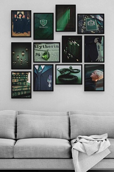 Pi Dekorasyon Slytherin 12 Parça Ahşap Mdf Tablo Zlltb269