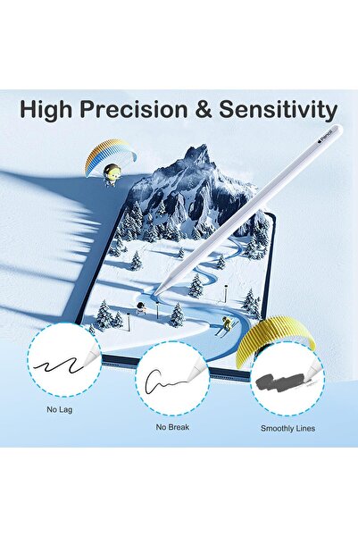 Fogy Apple Pencil 2./1. Nesil ve Apple Pencil Pro/USB-C için iPad Pro/Mini/Air Dayanıklı 6 Yedek Uçları