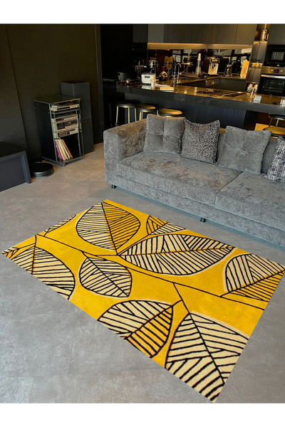 Rugs Modern Halı Συλλογή Kubilay: Μοντέρνο διακοσμητικό χαλί με κίτρινο θέμα,...