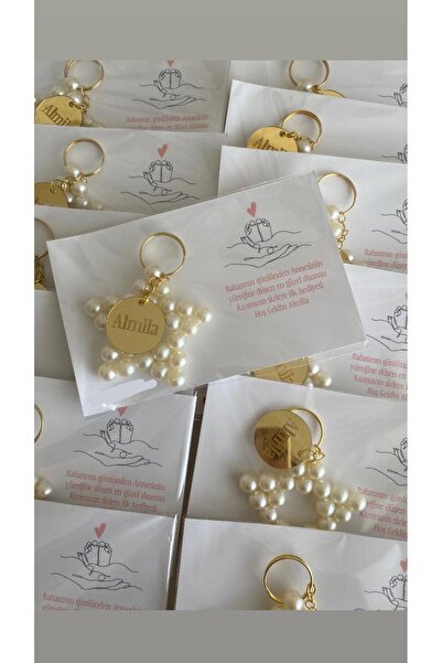 İnci Kişiye Özel İSİMLİ Sünnet Mevlidi Bebek Mevlidi İnci Plastik Anahtarlık ...