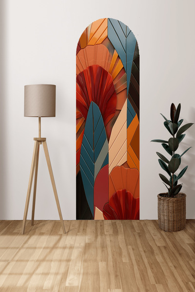 InkSyncStudios Kendiliğinden Yapışkanlı Kalın Kanvas Dokulu Dekoratif Bohem A...