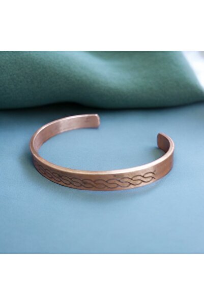 Bakır Center Unisex Ottoman Copper Bracelet - 100% Pure, Adjustable Antialler...