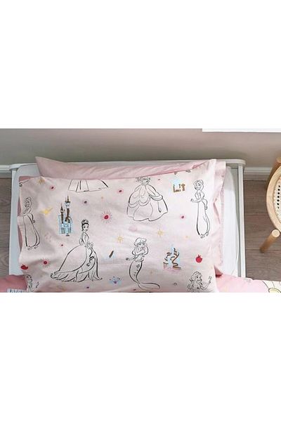 Zorluteks Disney Princess Flannel Υφασμάτινη Μαξιλαροθήκη 2 τεμαχίων 50x70 εκ.
