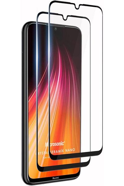 STOREMAX jvnnSHOP واقي شاشة نانو سيراميك كريستالي لهاتف Xiaomi Redmi Note 8 أسود (2 قطعة) 646268