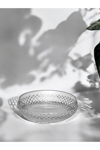 Paşabahçe Handcrafted Crystal Cutting Bowl 22cm