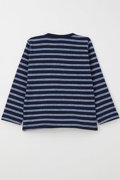 Breeze Baby Boy Long Sleeve T-Shirt - Placket, 9 Months-3 Years, Navy