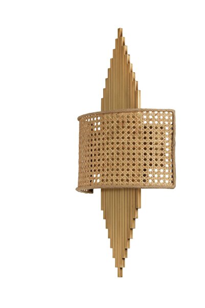 Lumexx ASLI ESKİTME OVAL RATTAN ABAJURLU APLİK