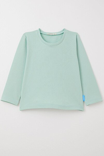 Breeze Erkek Bebek Uzun Kollu Tişört Basic 9 Ay-3 Yaş, Mint Yeşili