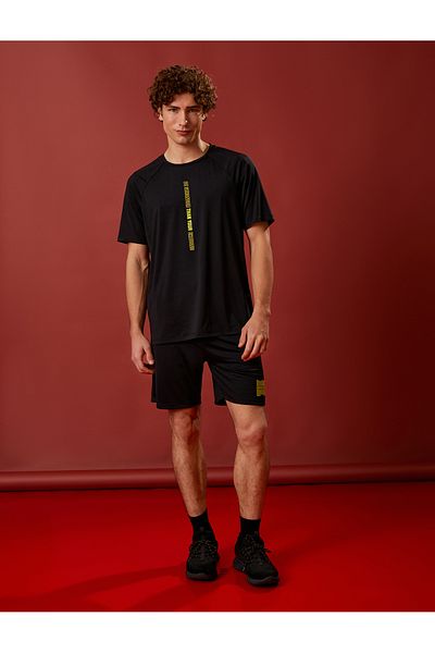 Koton Αθλητικό μπλουζάκι με στάμπα με σλόγκαν λαιμόκοψη