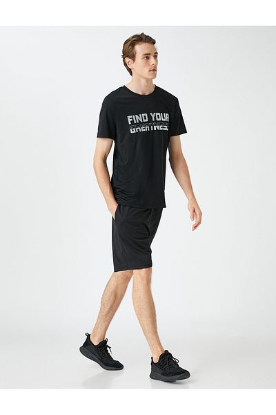 Koton Αθλητικό μπλουζάκι με κοντό μανίκι Crew Neck - Slogan Printed