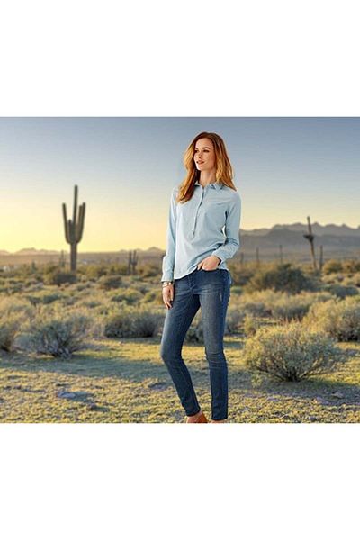 Tchibo Women Slim Fit Stretchable Washed Denim Jeans, Navy
