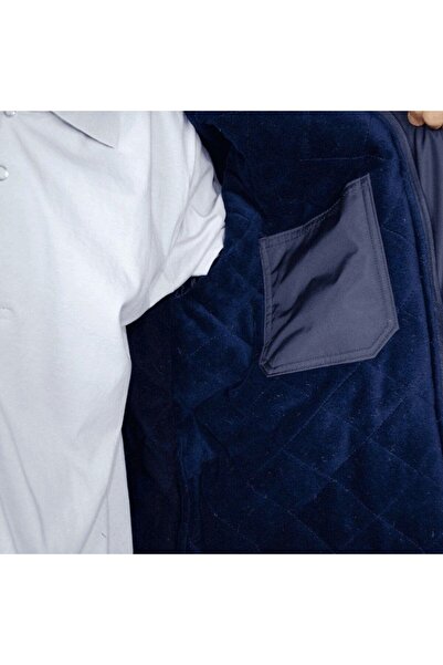 eser x workwear Gabardin Polarlı Yelek - Kışlık - Lacivert