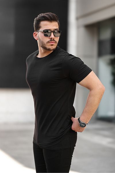 comstar Ανδρικό μπλουζάκι Basic Crew Neck με κοντό μανίκι στενό μαύρο