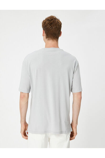 Koton Tricou din bumbac imprimat cu slogan cu gât