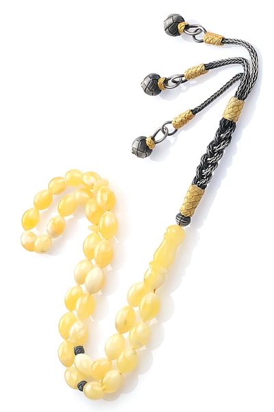 TESBİHCİBABA Premium Class Kaliningrad Kazaz Kamçı Damla Amber Prayer Beads