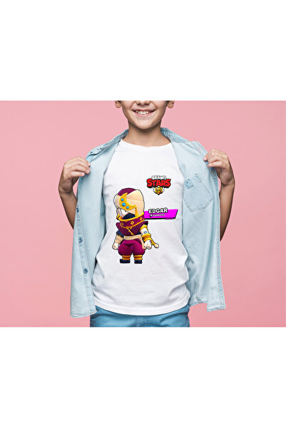 Home Brawl Stars EDGAR Unisex Çocuk Tişört Farklı Kostüm Seçenekleri İle !