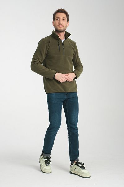 KAPHONE Men's Half Zipper Fleece Sweatshirt