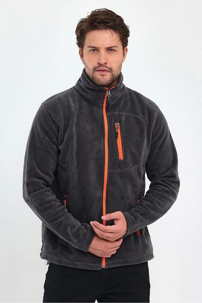 BASTI0 Unisex Men's Women's Outdoor Pocket Full Zipper Fleece