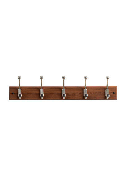 SAFA High quality solid wood wall hanger, 5 hooks. Brown