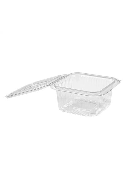 YOK YOK AMBALAJ Disposable Storage Container with Plastic Lid Leak Proof Container 500 ml 100 Pieces